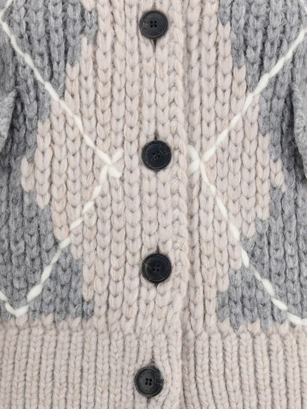 Ermanno Scervino Argyle-pattern Knitted Cardigan In Multi