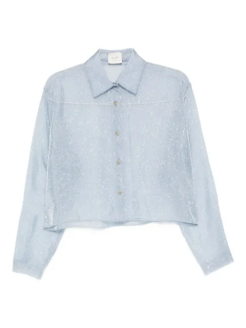 Alysi speckled cropped shirt