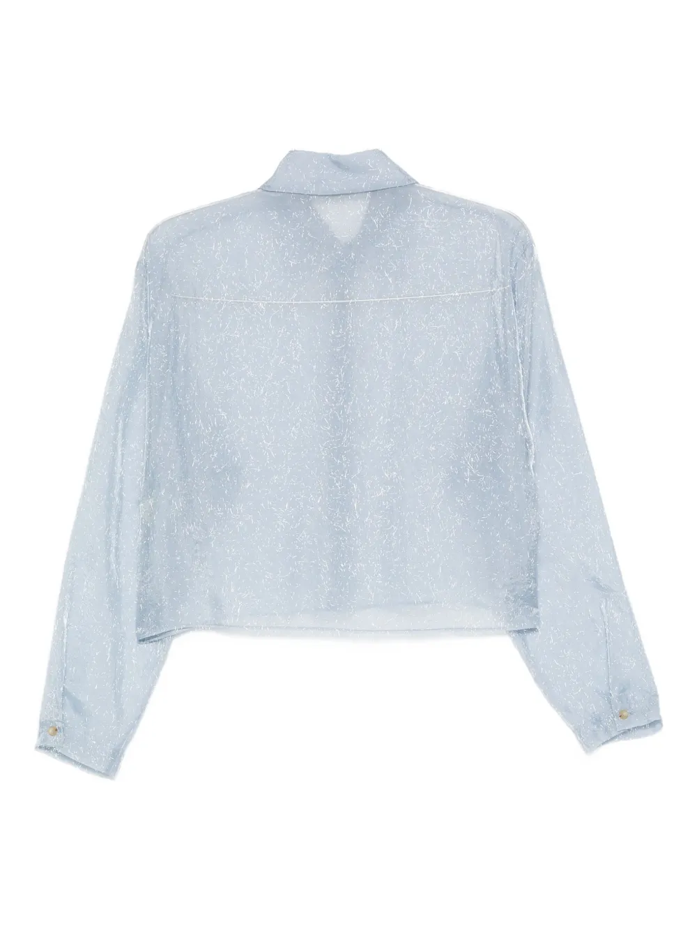 Alysi speckled cropped shirt Blauw