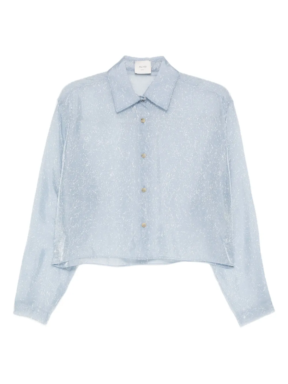 Alysi speckled cropped shirt | Blue | Image 1