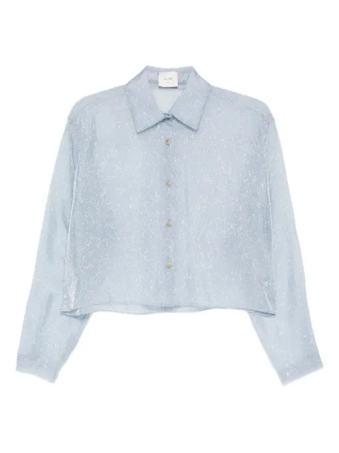 Alysi speckled cropped shirt