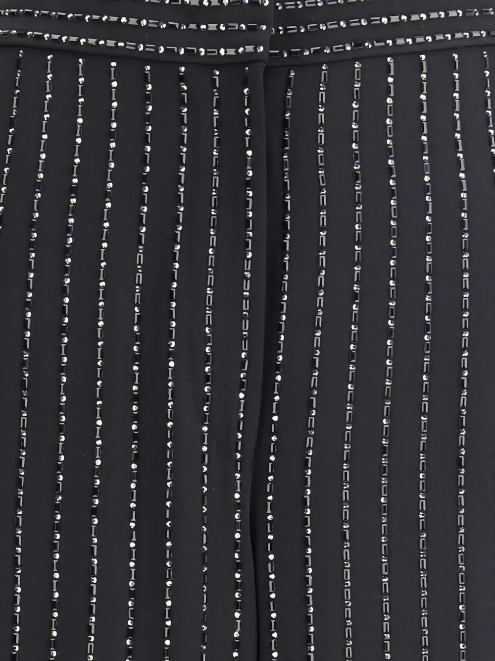 Giorgio Armani Broek met krijtstreep en pailletten Zwart