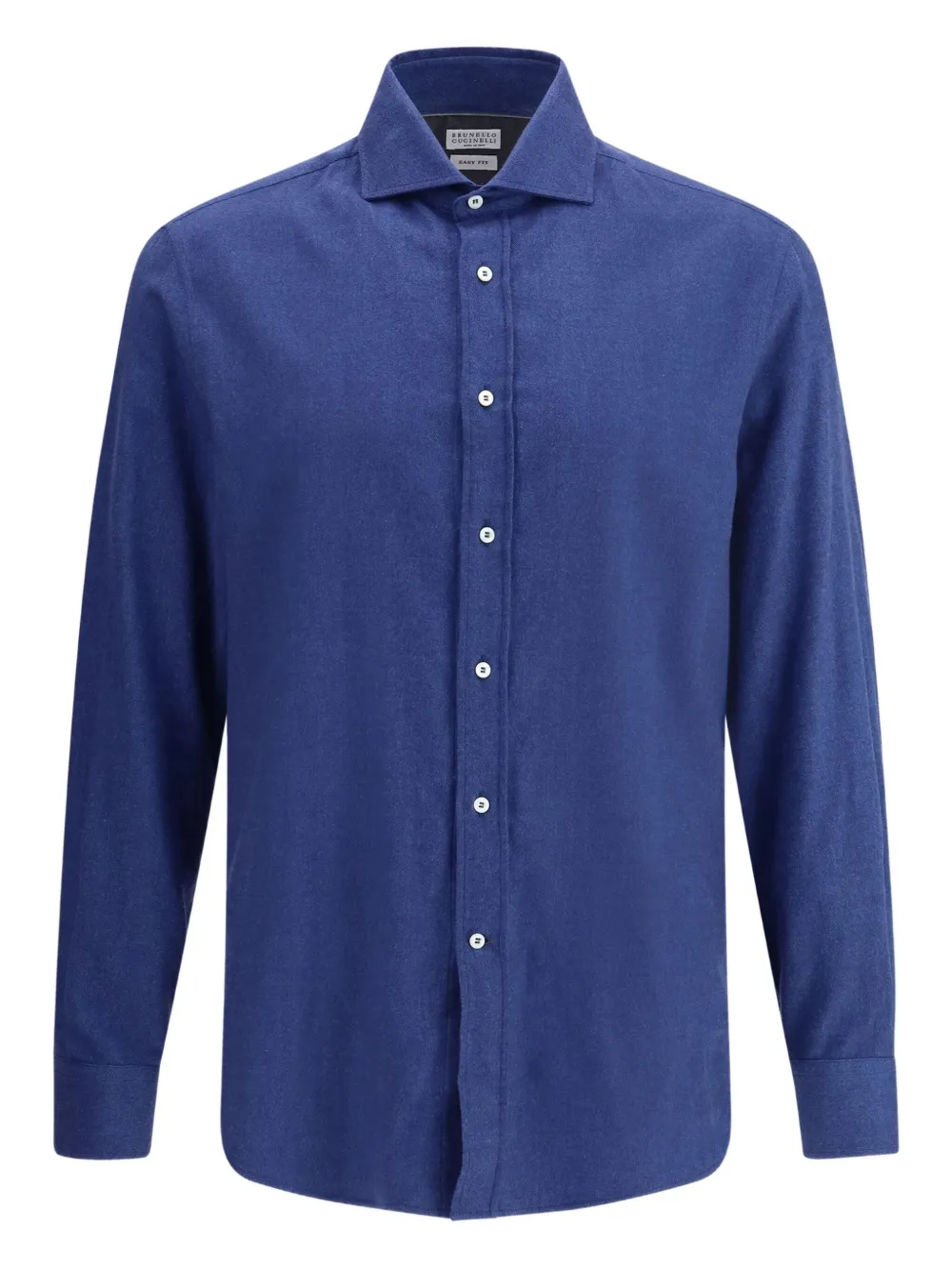 Brunello Cucinelli Overhemd met knoopmanchetten en lange mouwen Blauw