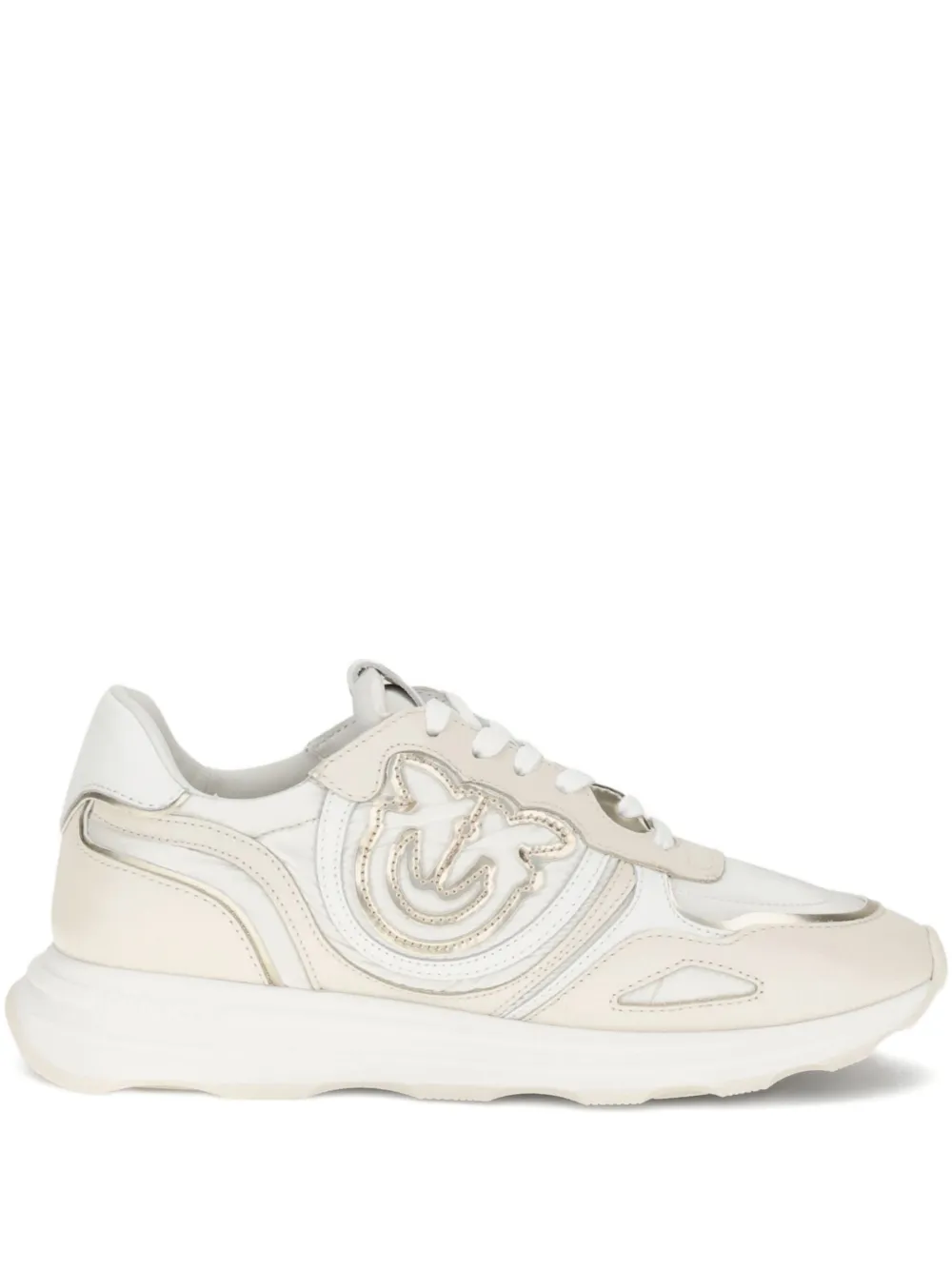 PINKO Zoe leren sneakers met logodetail Wit