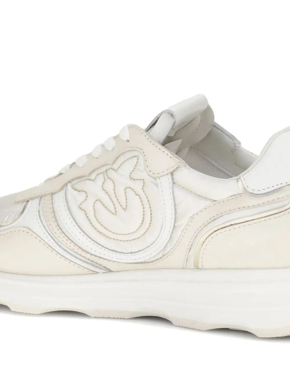 PINKO Zoe logo-detail leather sneakers White