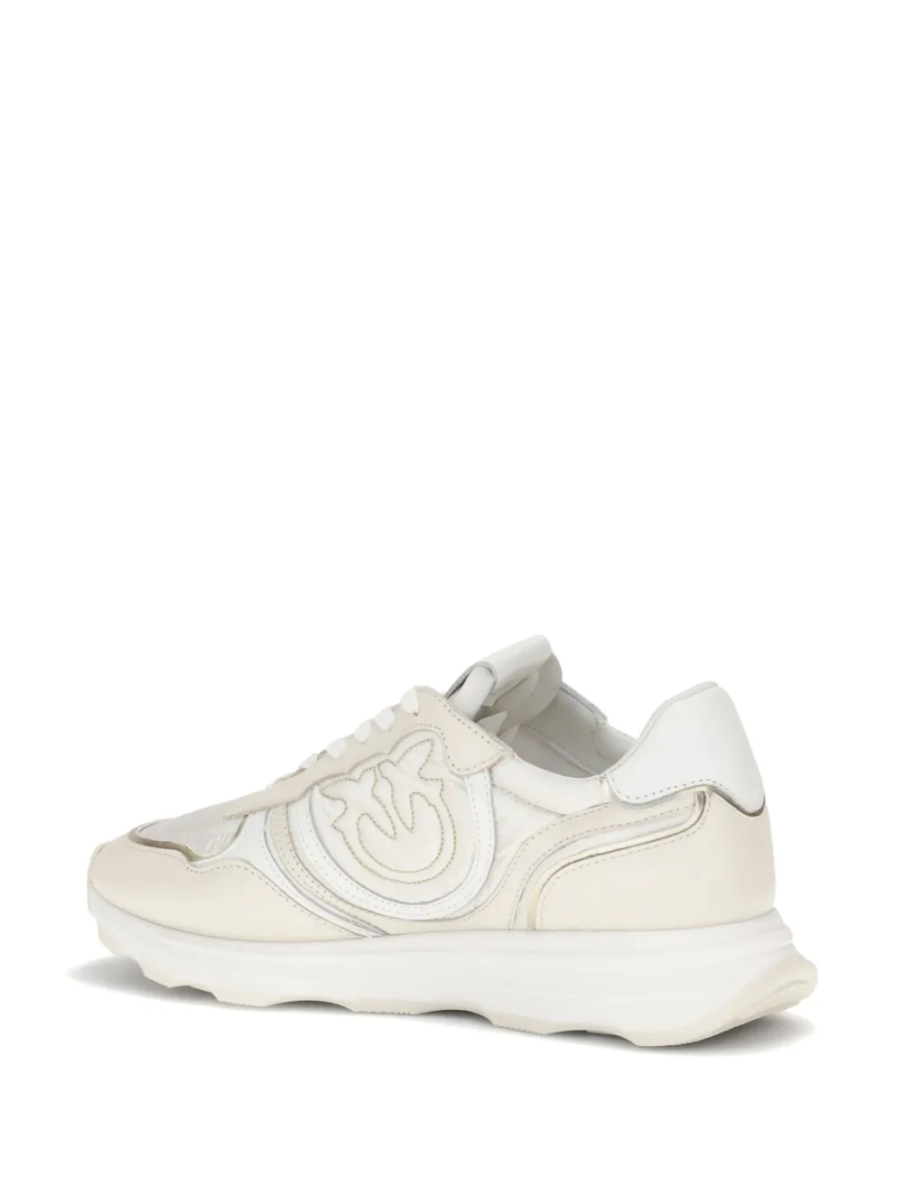 PINKO Zoe logo-detail leather sneakers White