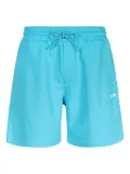 MSGM elasticated-waistband cotton shorts - Blue