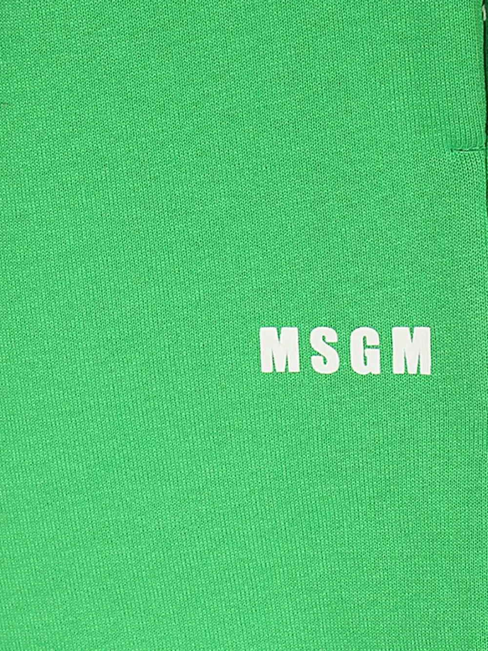 MSGM Shorts met elastische tailleband en logodetail Groen