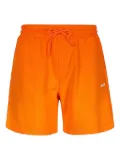 MSGM elasticated-waistband cotton shorts - Orange