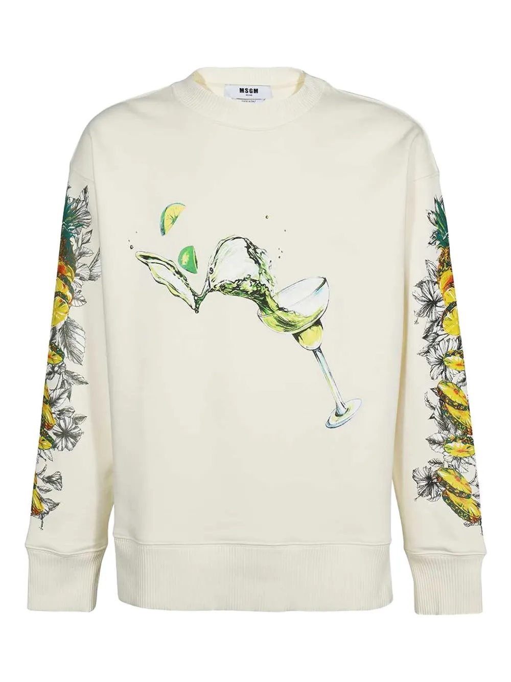 MSGM graphic-print sweatshirt Beige
