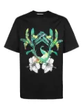 MSGM crocodile-print cotton T-shirt - Black