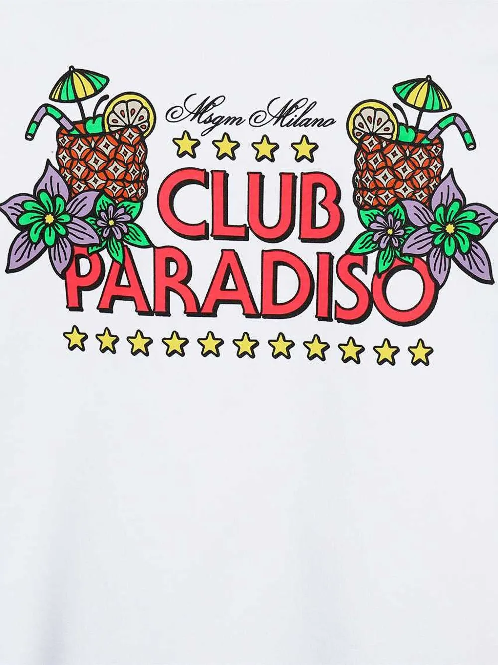 MSGM Club Paradiso cotton sweatshirt Wit