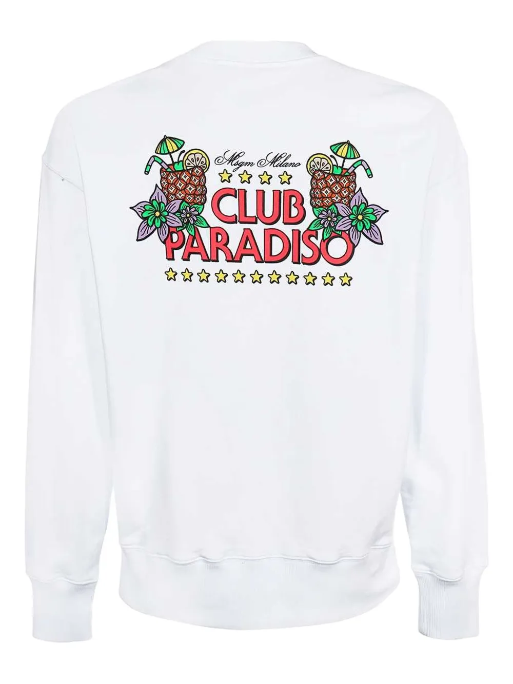 MSGM Club Paradiso cotton sweatshirt - Wit