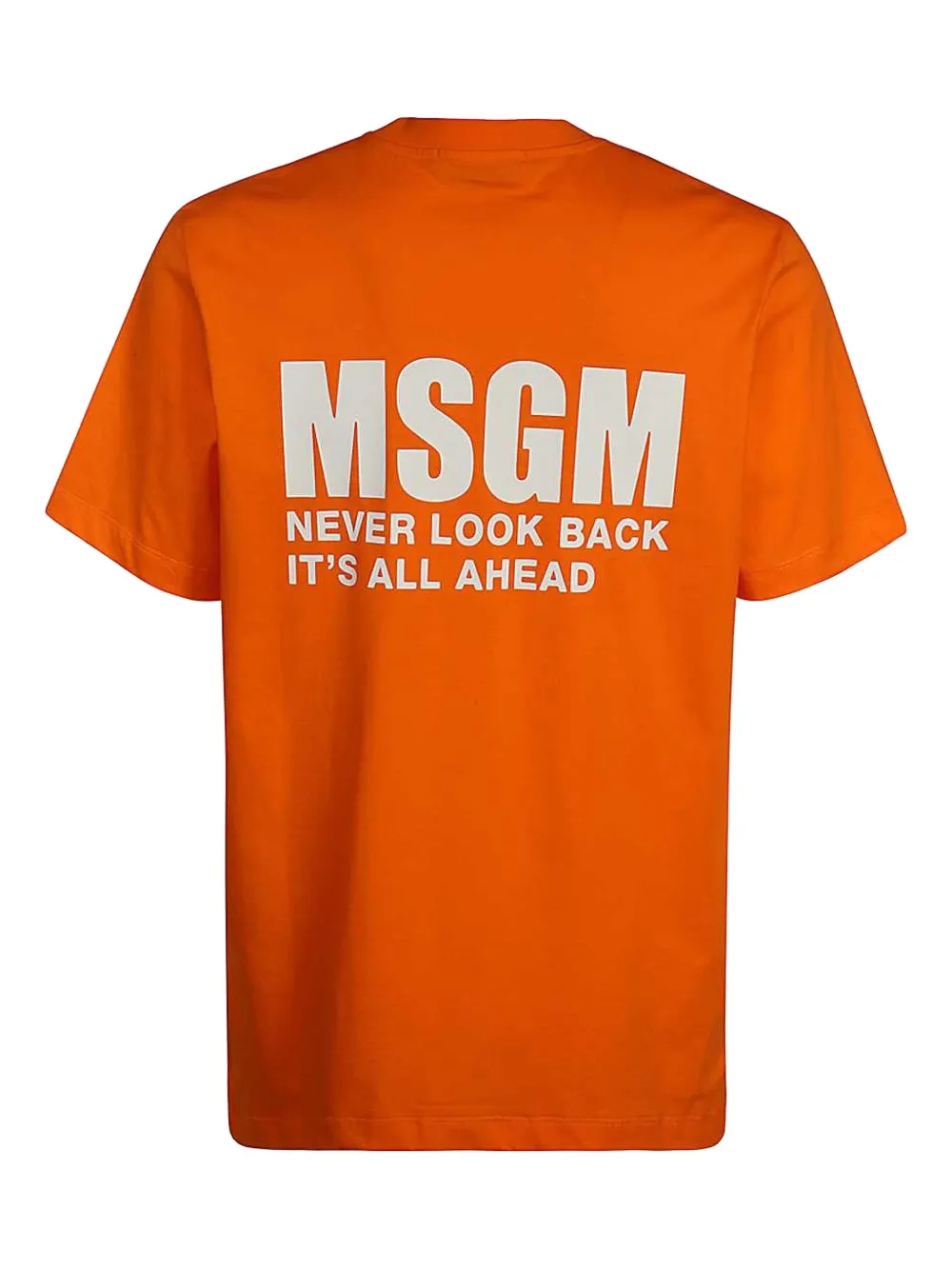 MSGM Katoenen T-shirt met logoprint - Oranje