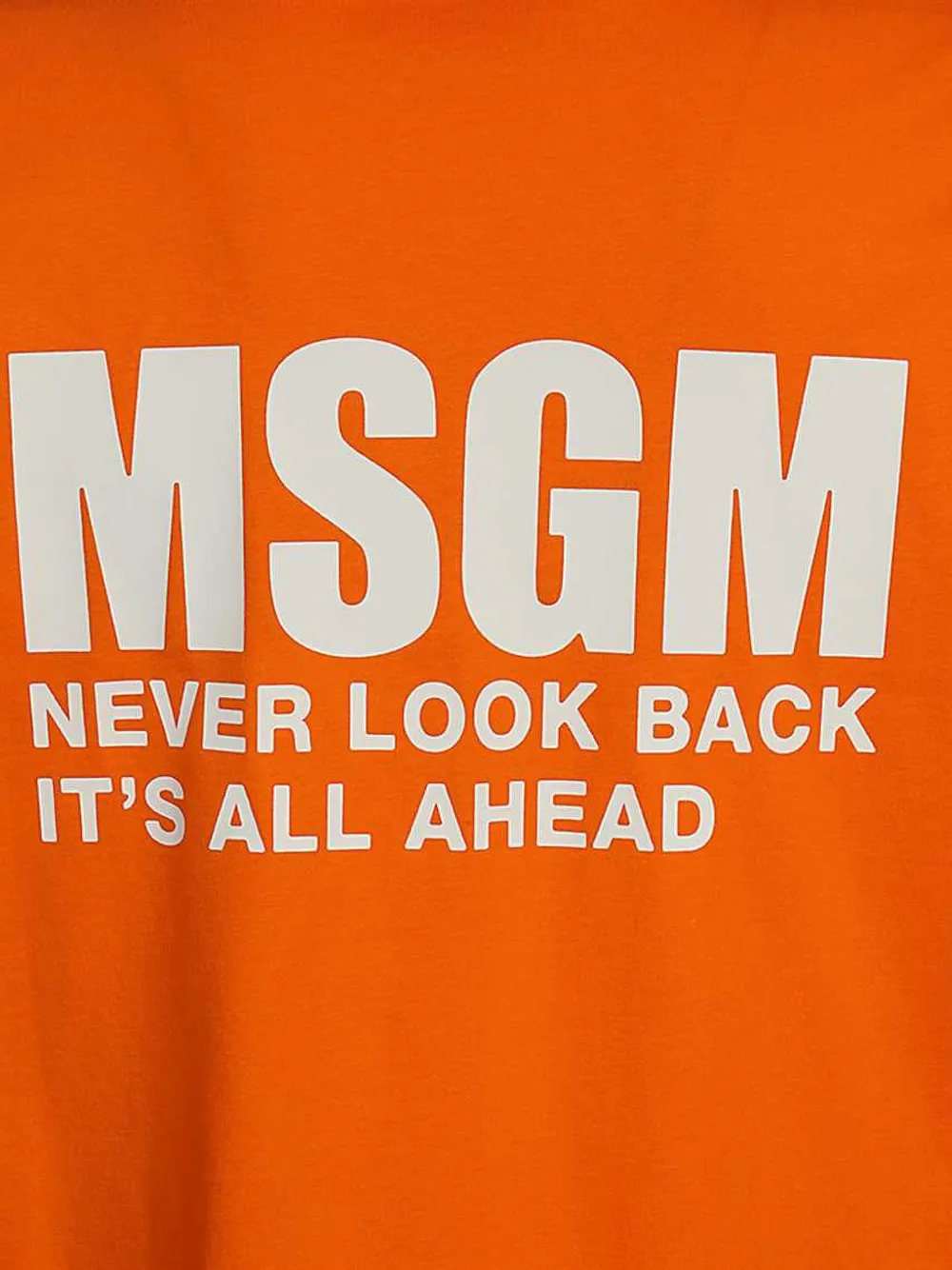 MSGM Katoenen T-shirt met logoprint Oranje