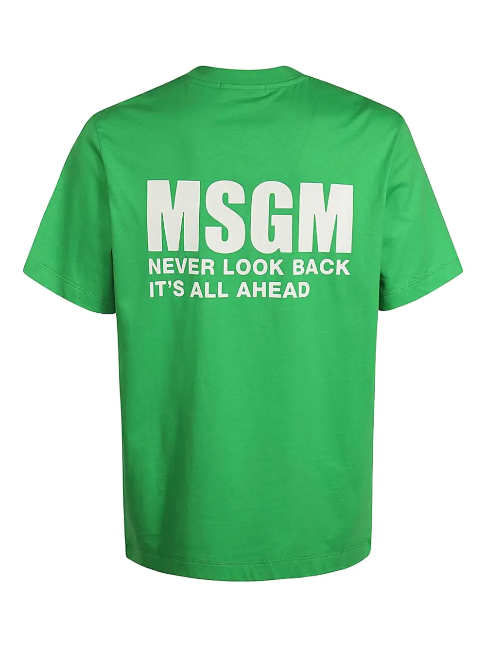 MSGM Katoenen T-shirt met logoprint - Groen