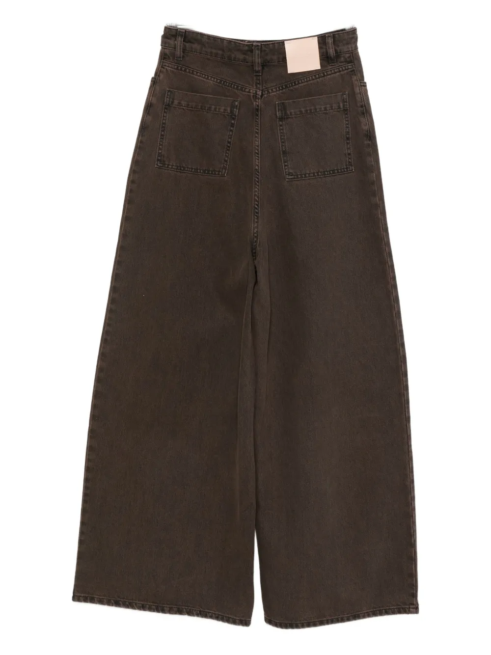 Alysi logo-patch five-pocket denim jeans Bruin