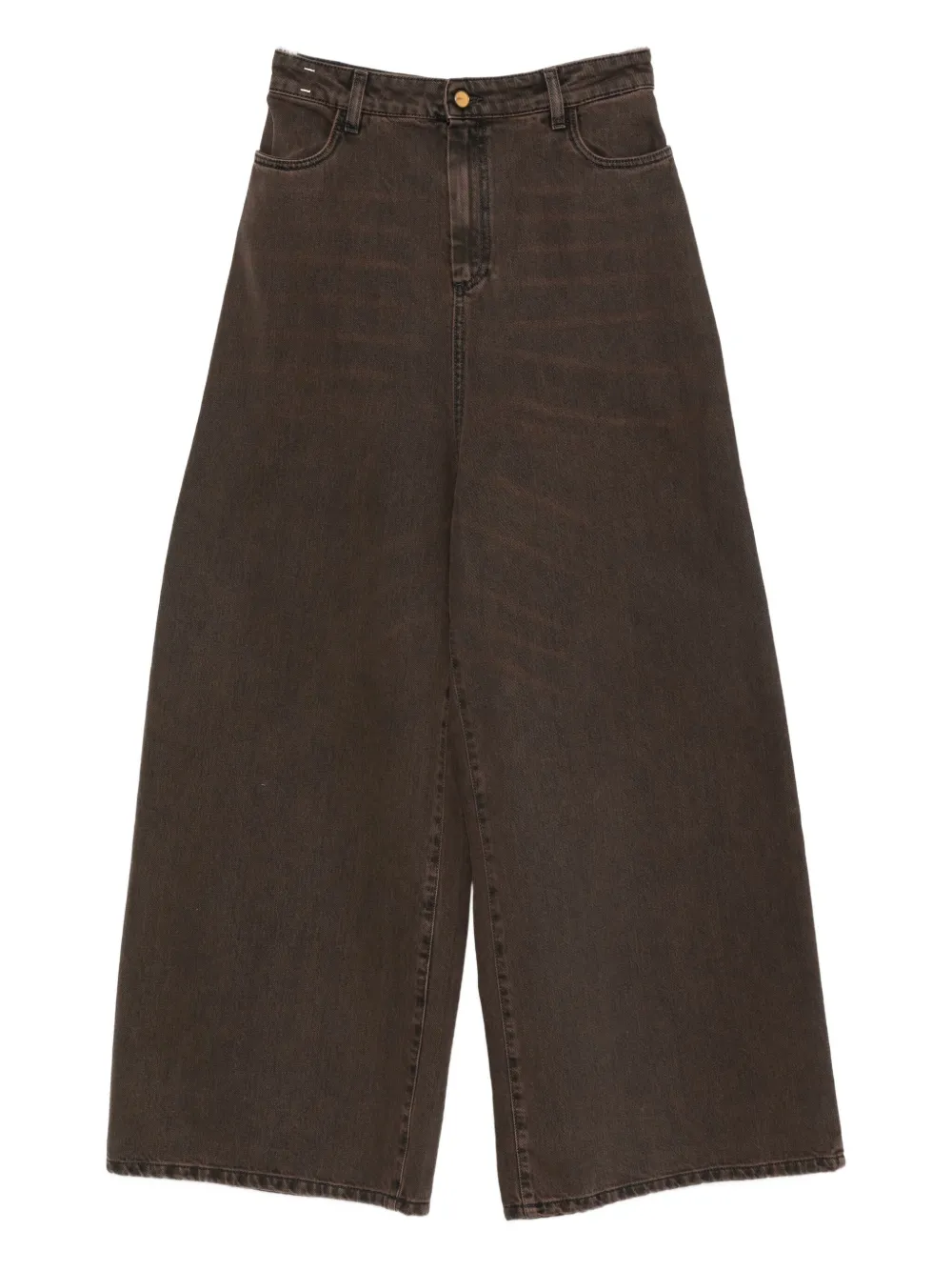 Alysi Logo-patch Five-pocket Denim Jeans In Brown