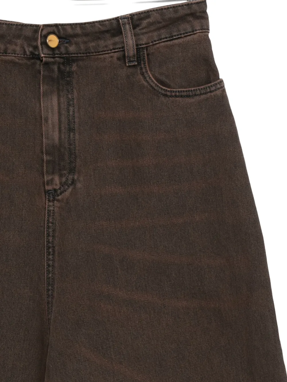 Alysi logo-patch five-pocket denim jeans Bruin