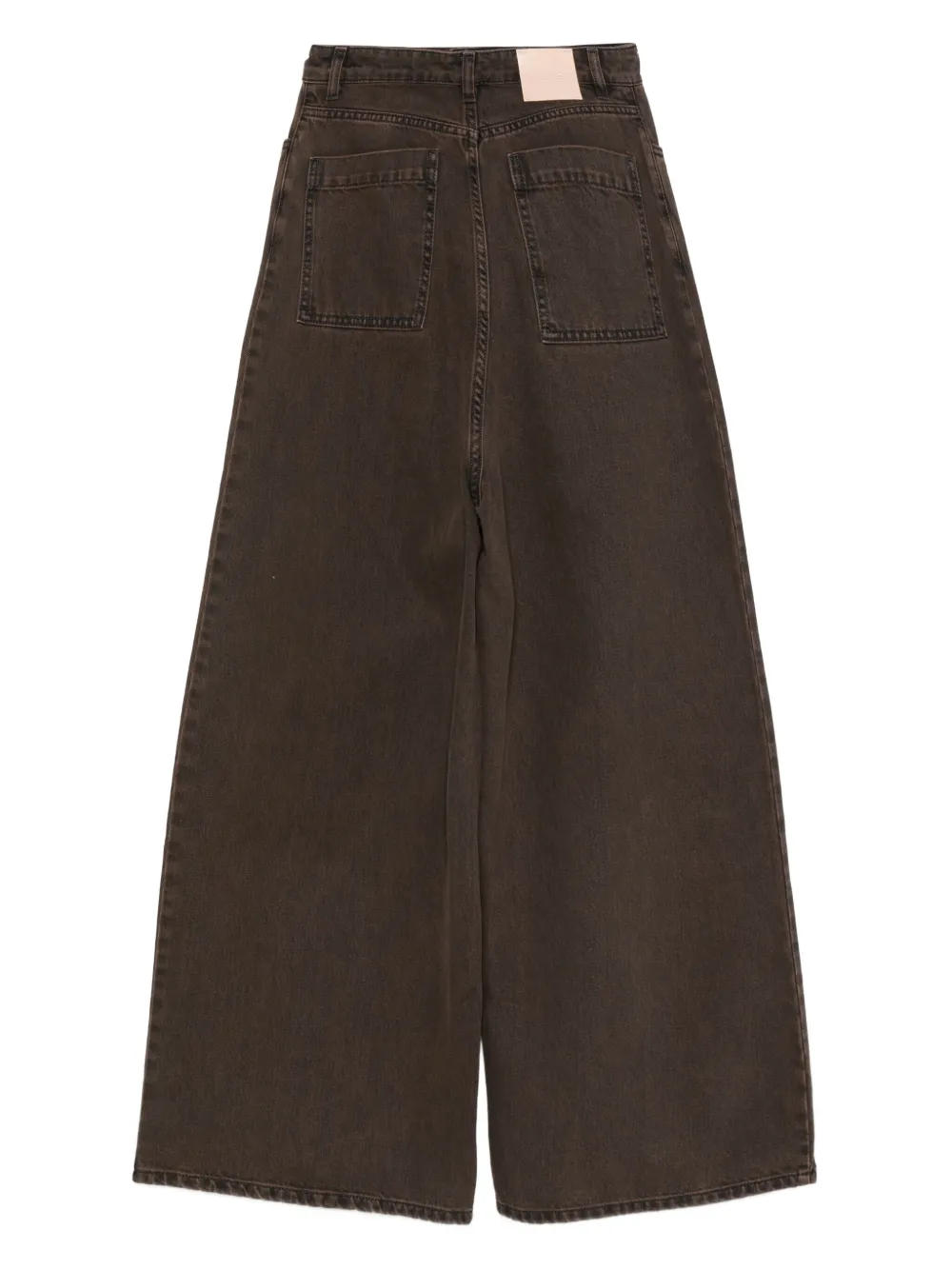 Alysi Denim jeans met logopatch en vijf zakken - Bruin