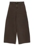 Alysi logo-patch five-pocket denim jeans - Brown
