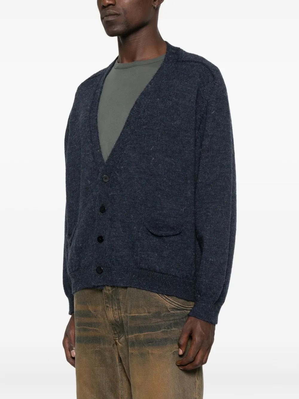 Magliano Grampa Buttoned-up Cardigan In Blue