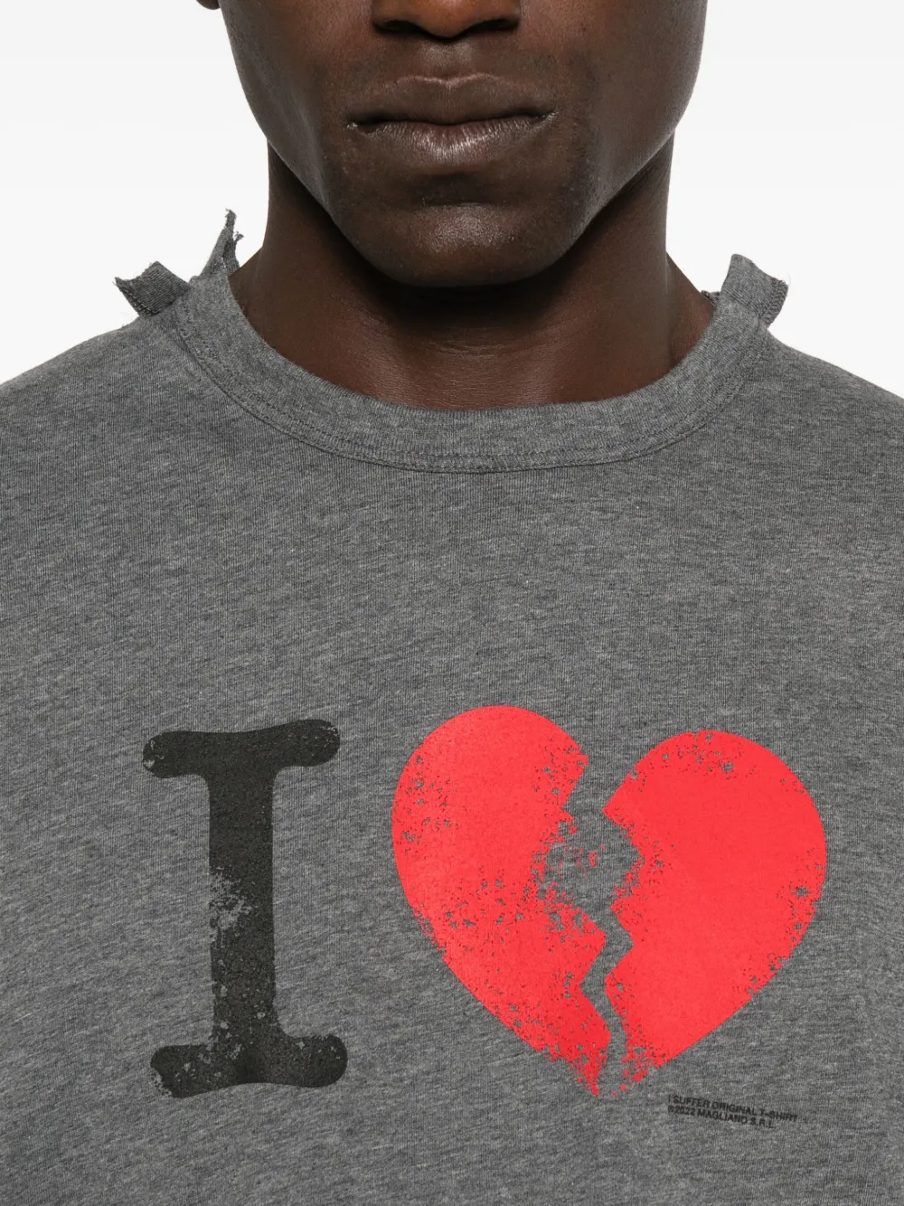 Magliano broken-heart graphic T-shirt Grijs