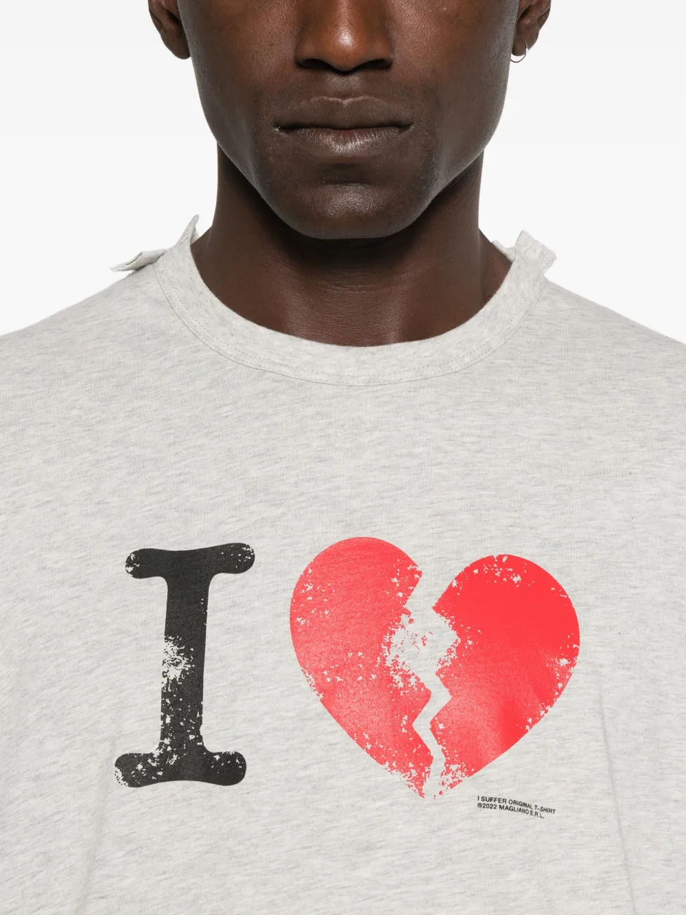Magliano broken-heart graphic T-shirt Grijs