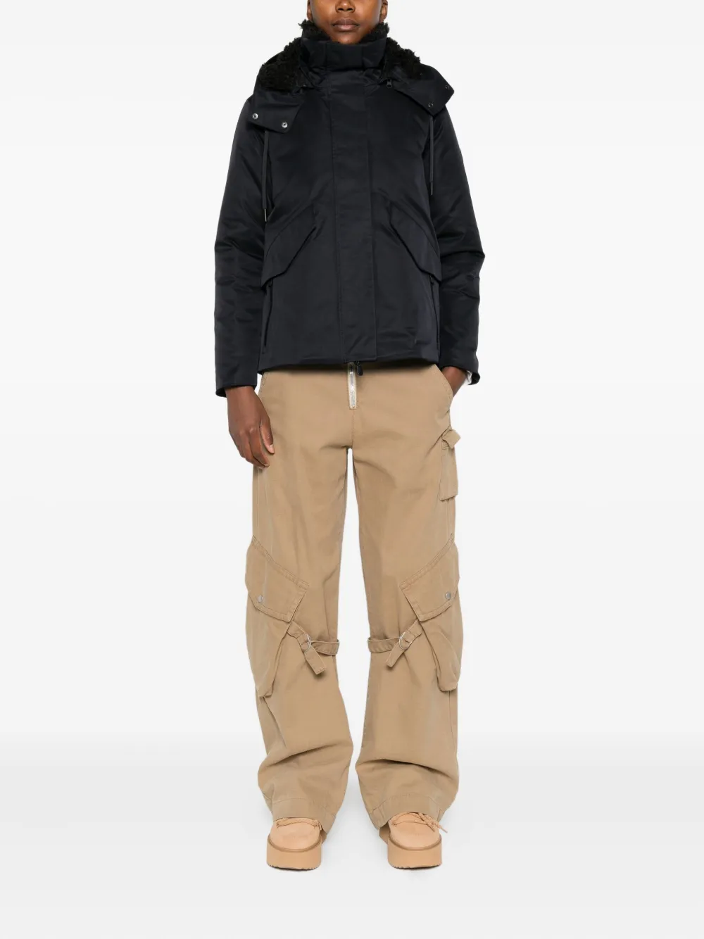 Save The Duck Jas met capuchon - Zwart