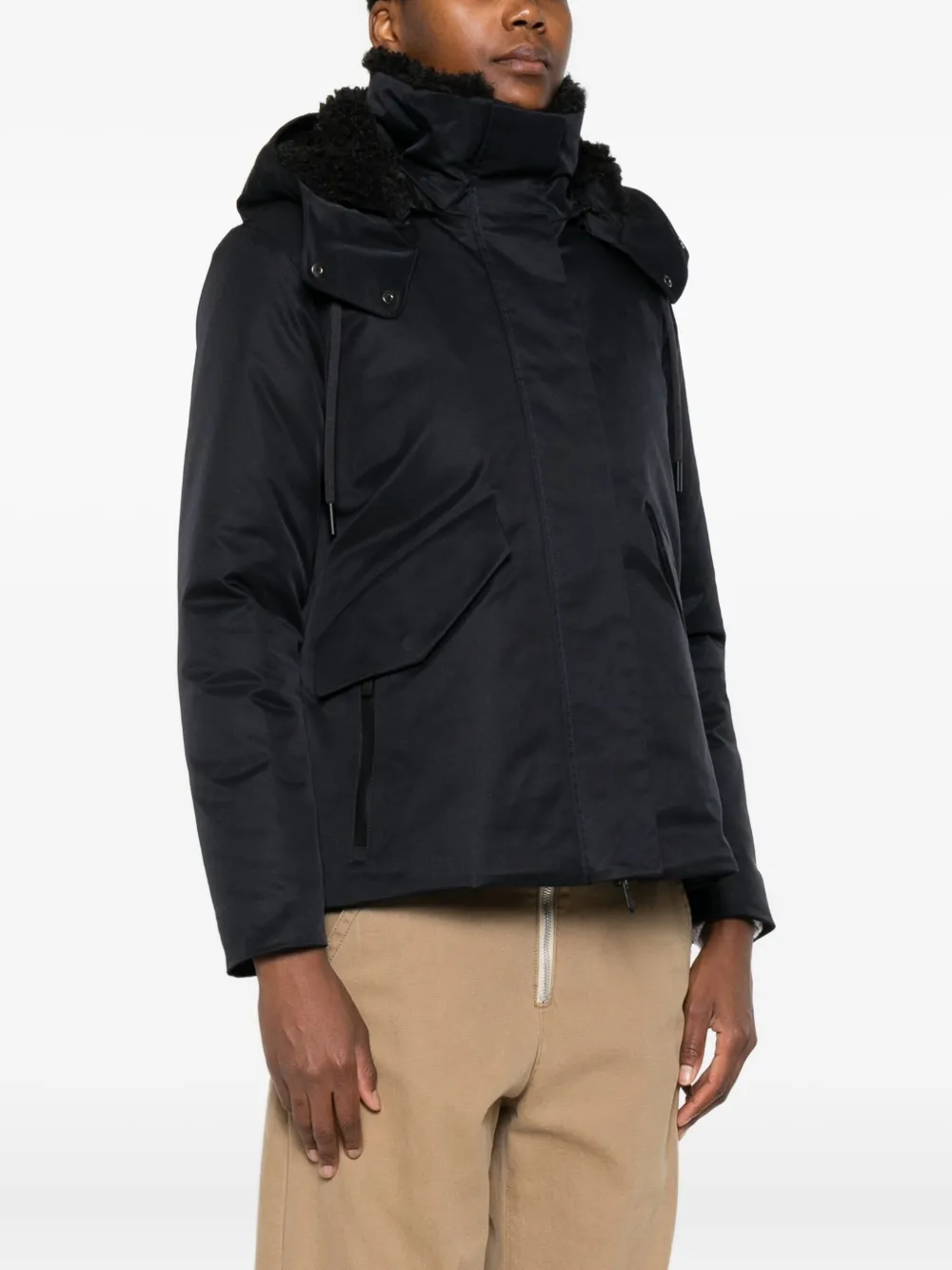 Save The Duck Hooded Coat In Blue