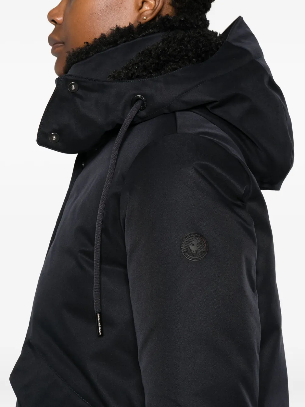 Save The Duck Hooded Coat In Blue
