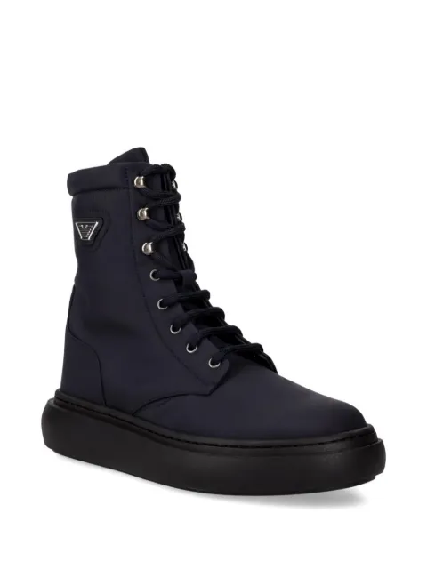 Emporio Armani Kids lace-up logo-detail ankle boots