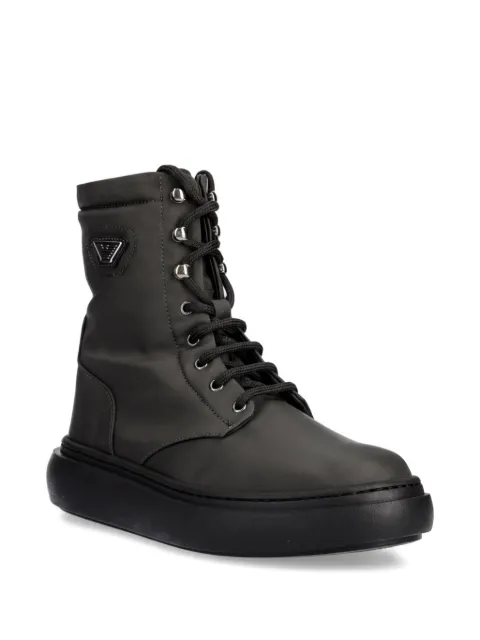 Emporio Armani Kids lace-up platform boots