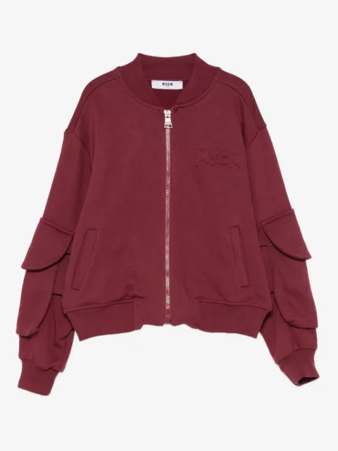 MSGM Kids patch-pocket bomber jacket