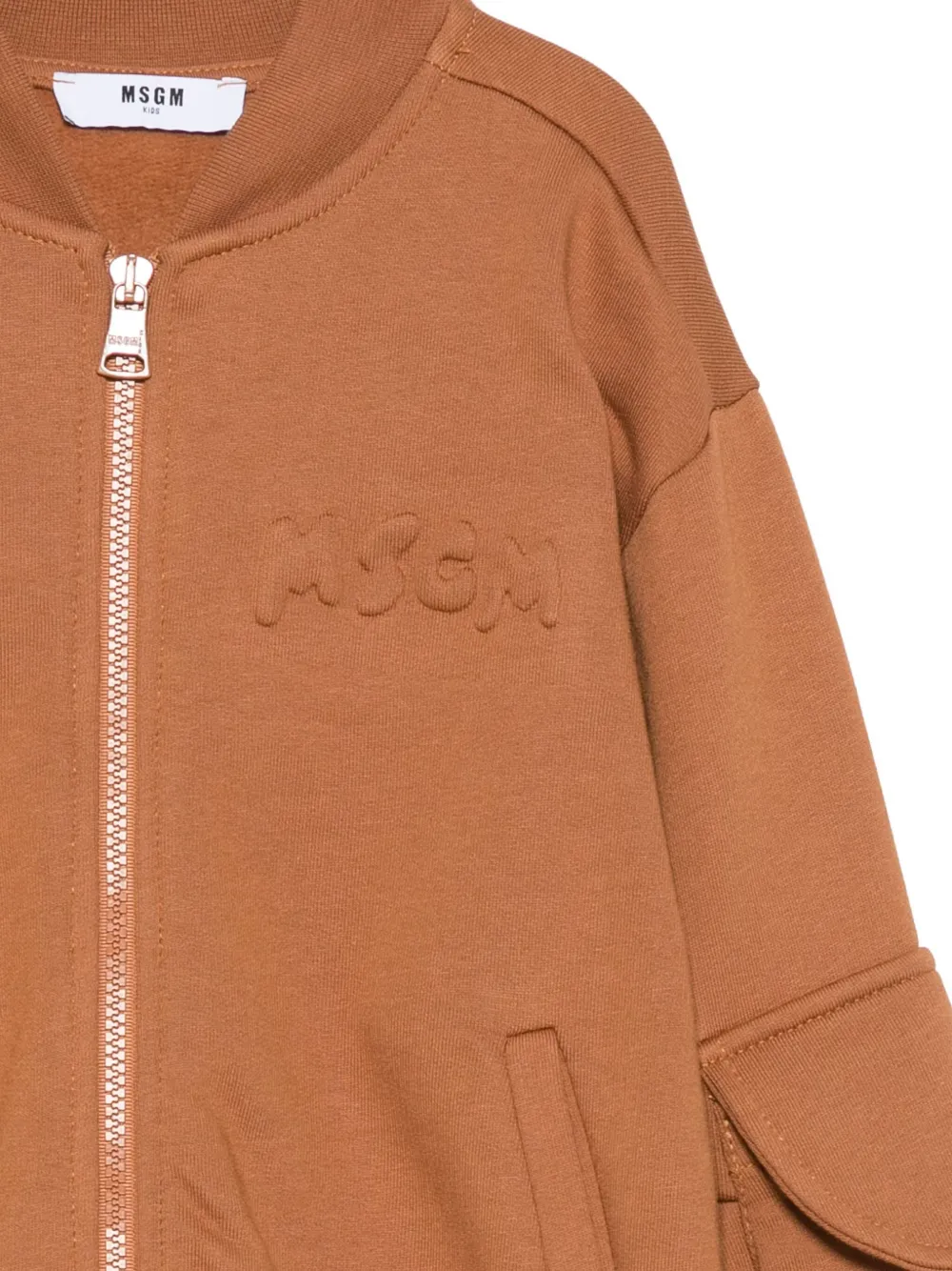 MSGM Kids patch-pocket bomber jacket Bruin