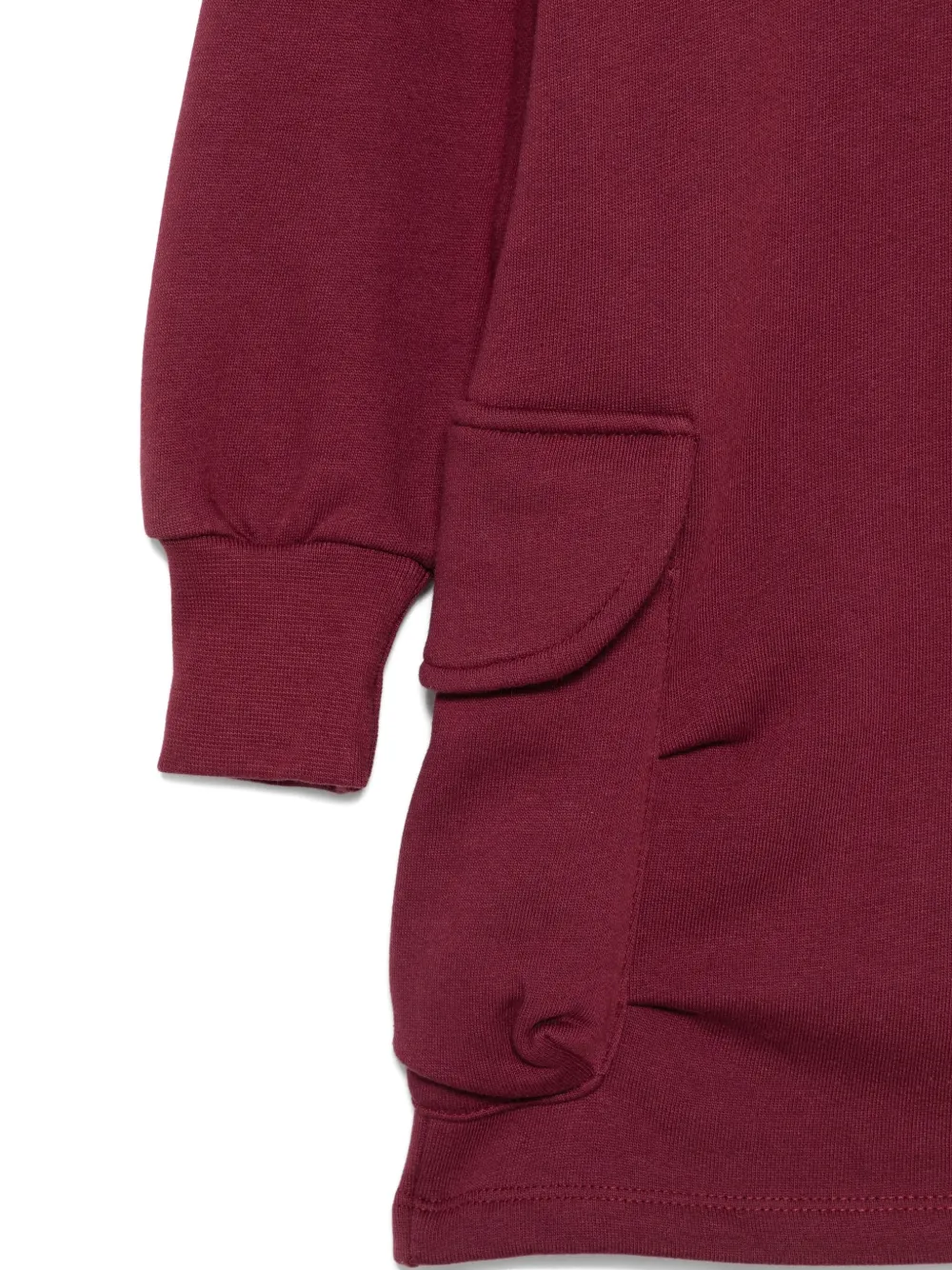 MSGM Kids Jurk met klepzak en capuchon Rood