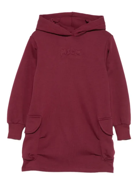 MSGM Kids hooded flap-pocket dress