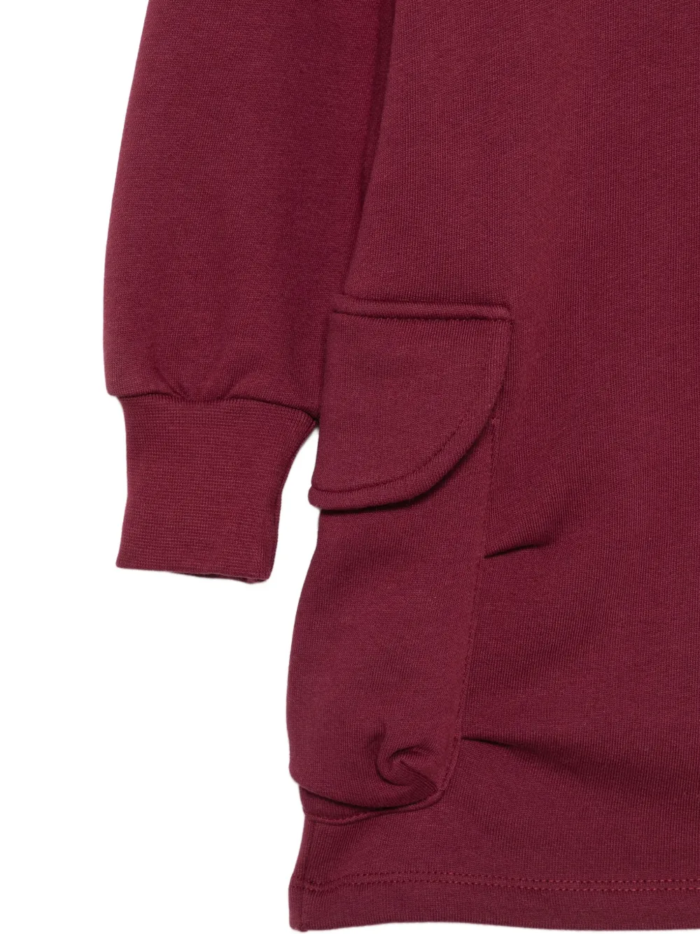  Msgm Kids Hooded Flap-pocket Dress - Red 