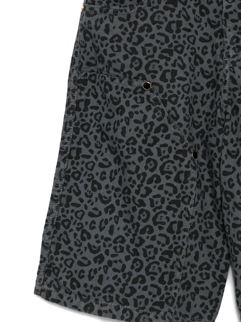 MSGM Kids leopard-print shorts Grijs
