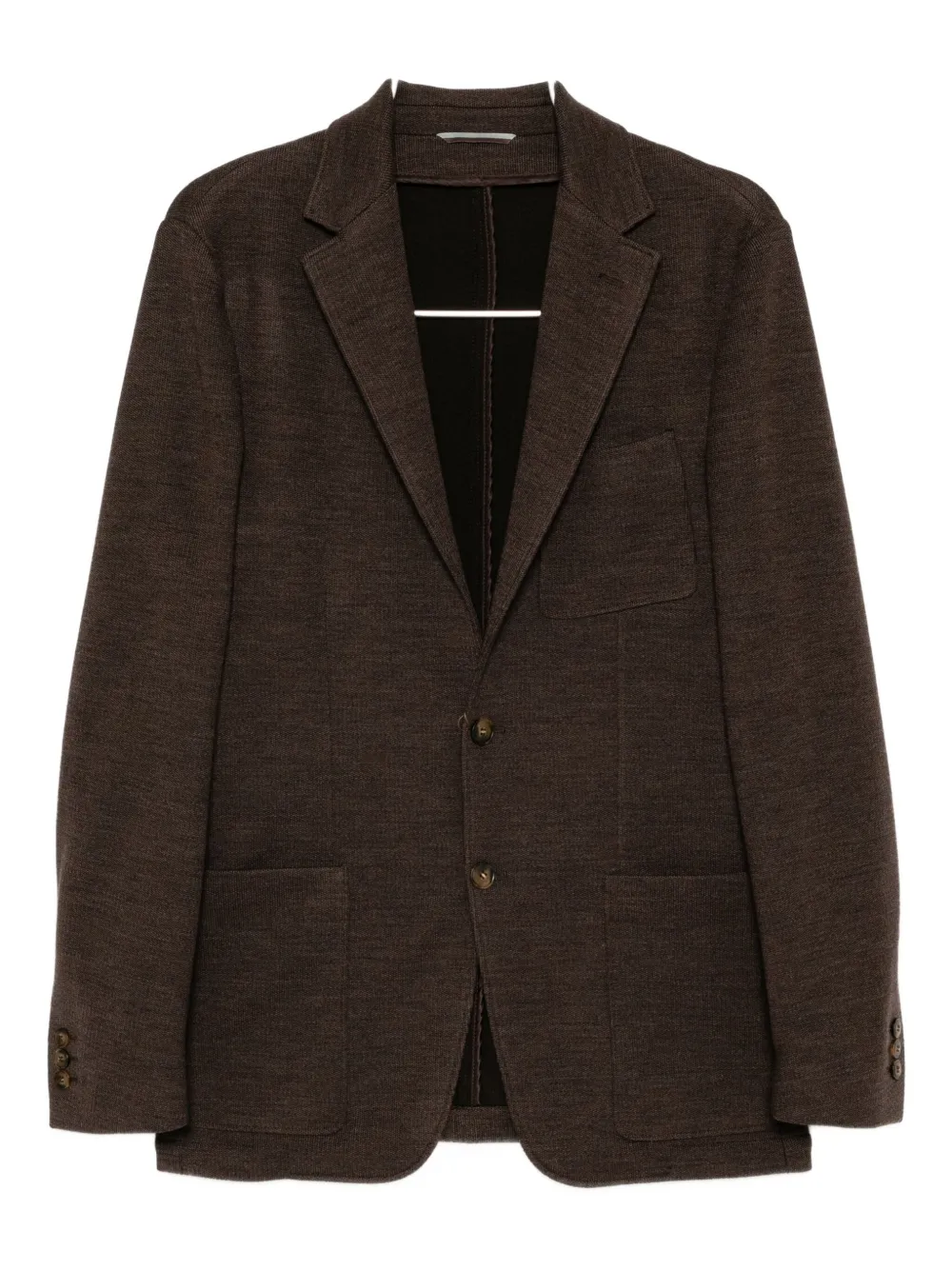 Canali Blazer monopetto in maglia - Marrone