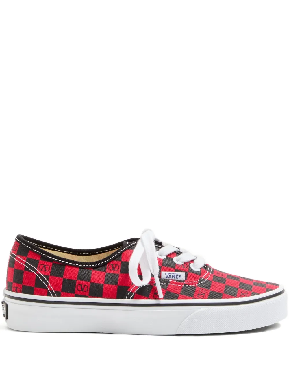 Valentino Garavani X Vans V-logo Checkerboard Sneakers In Red
