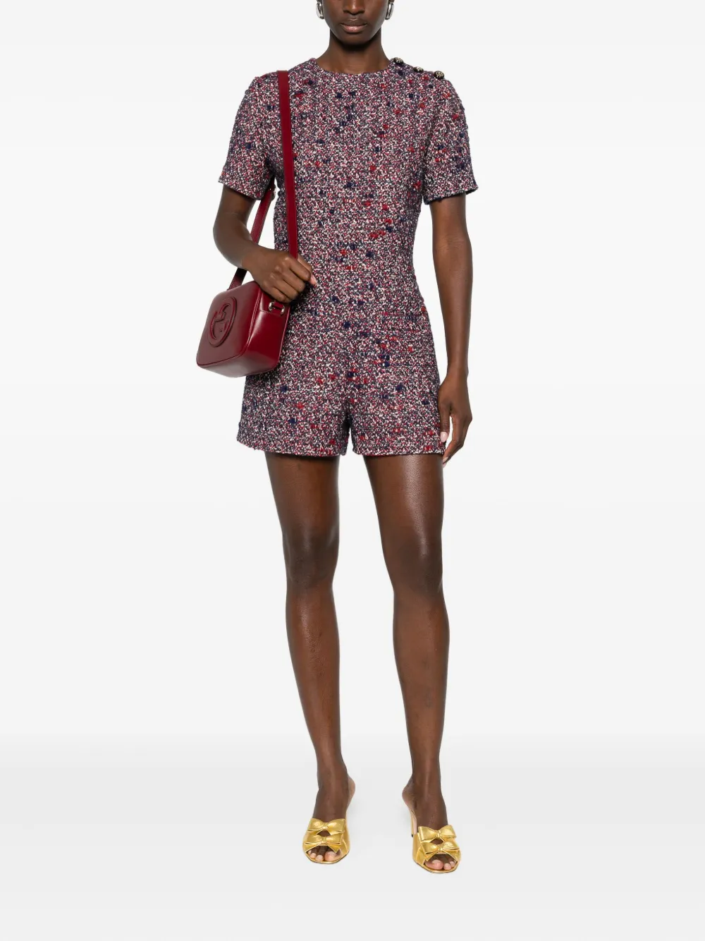 Gucci Playsuit met korte mouwen en knopen - 4956