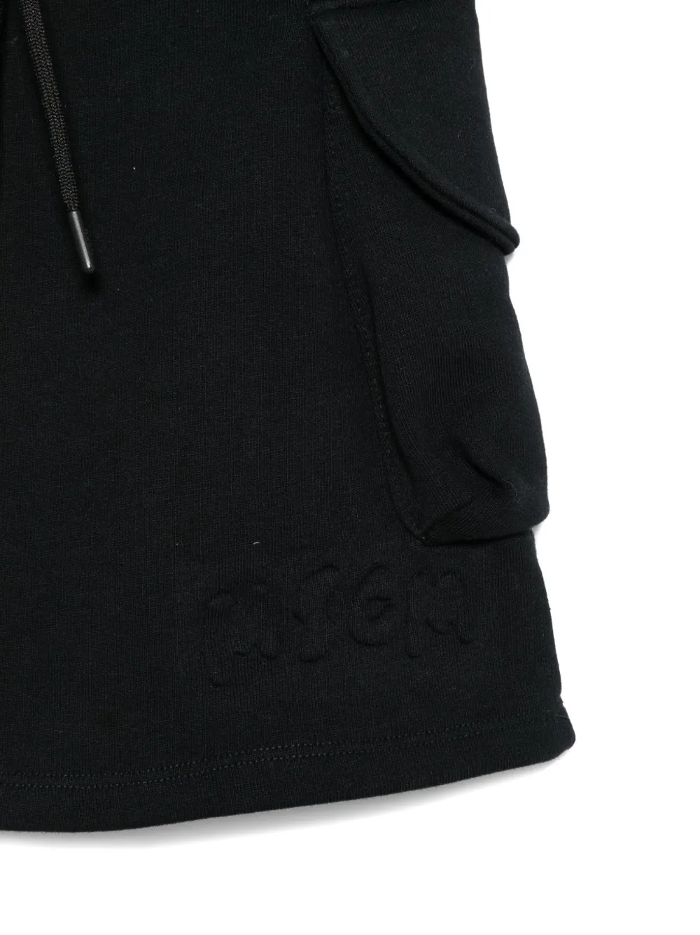 MSGM Kids drawstring flap-pocket skirt Zwart