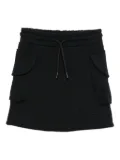 MSGM Kids drawstring flap-pocket skirt - Black