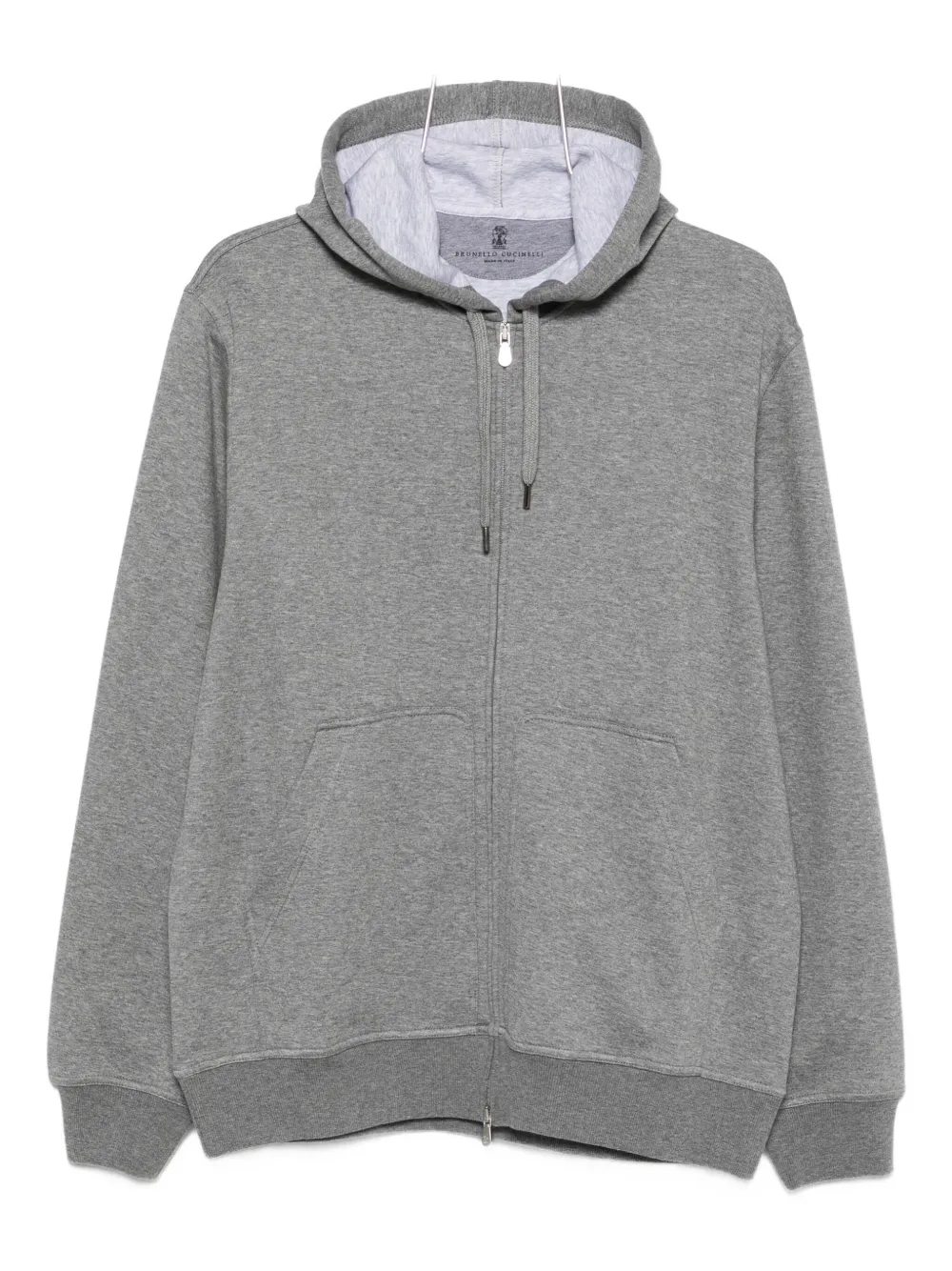 Brunello Cucinelli zip-up hoodie - Grigio