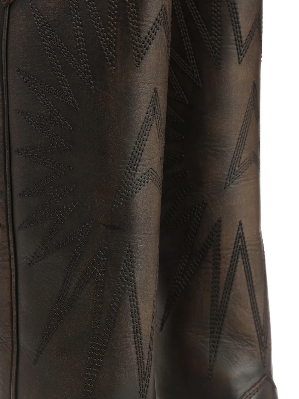 Golden Goose 40mm star-embroidered leather boots Brown