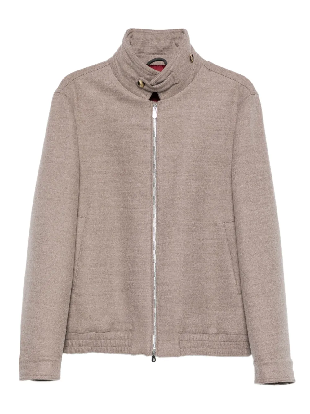 Brunello Cucinelli zip-fastening high-neck jacket | Neutrals | Image 1
