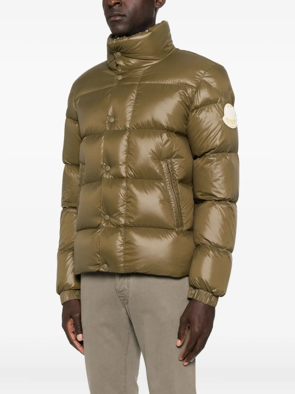 Moncler Tripiti gewatteerd jack met hoge hals Groen