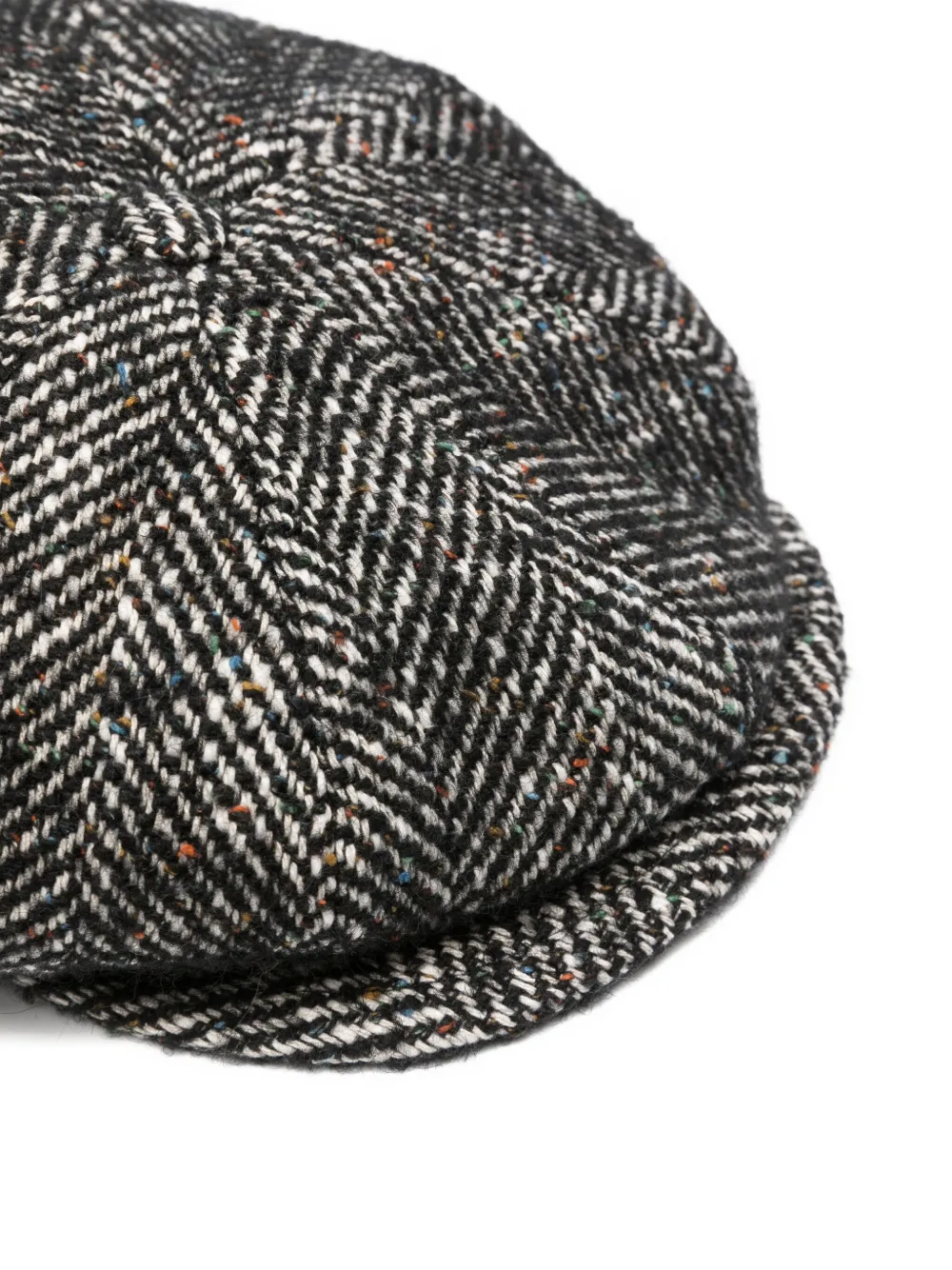 Tagliatore Herringbone Hat In Black
