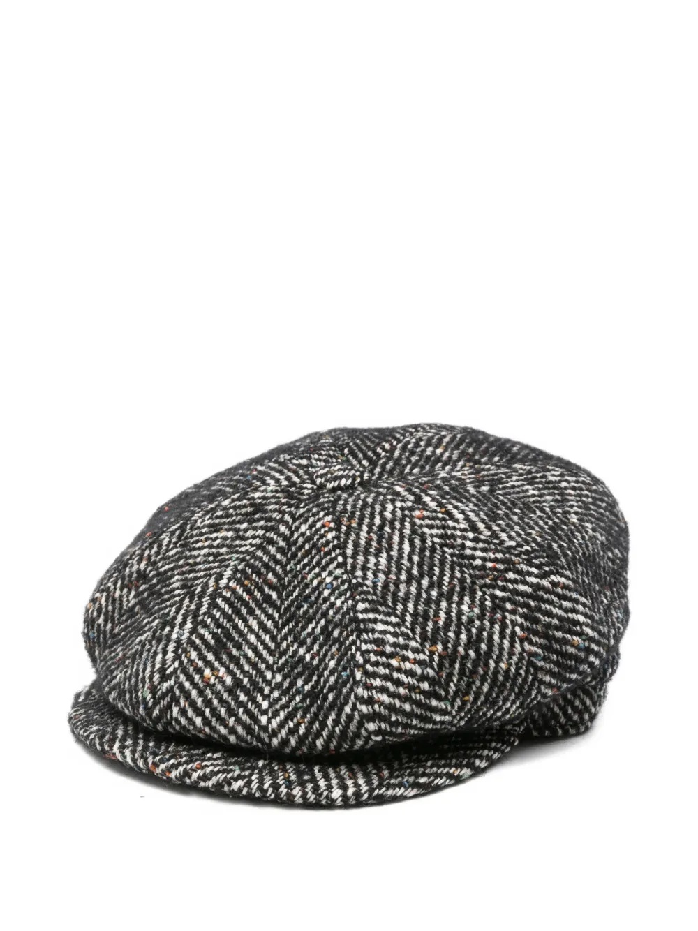 Tagliatore Herringbone Hat In Black